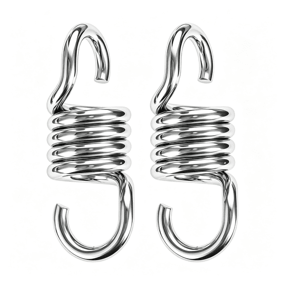 ZHZFKQ Heavy Duty Hammock Chair Spring,2 Pack 1100Lbs Porch Swing Spring Hook for Outdoor Indoor Activity of Porch Swings Hanging Chairs Hammock Hanging Kit.