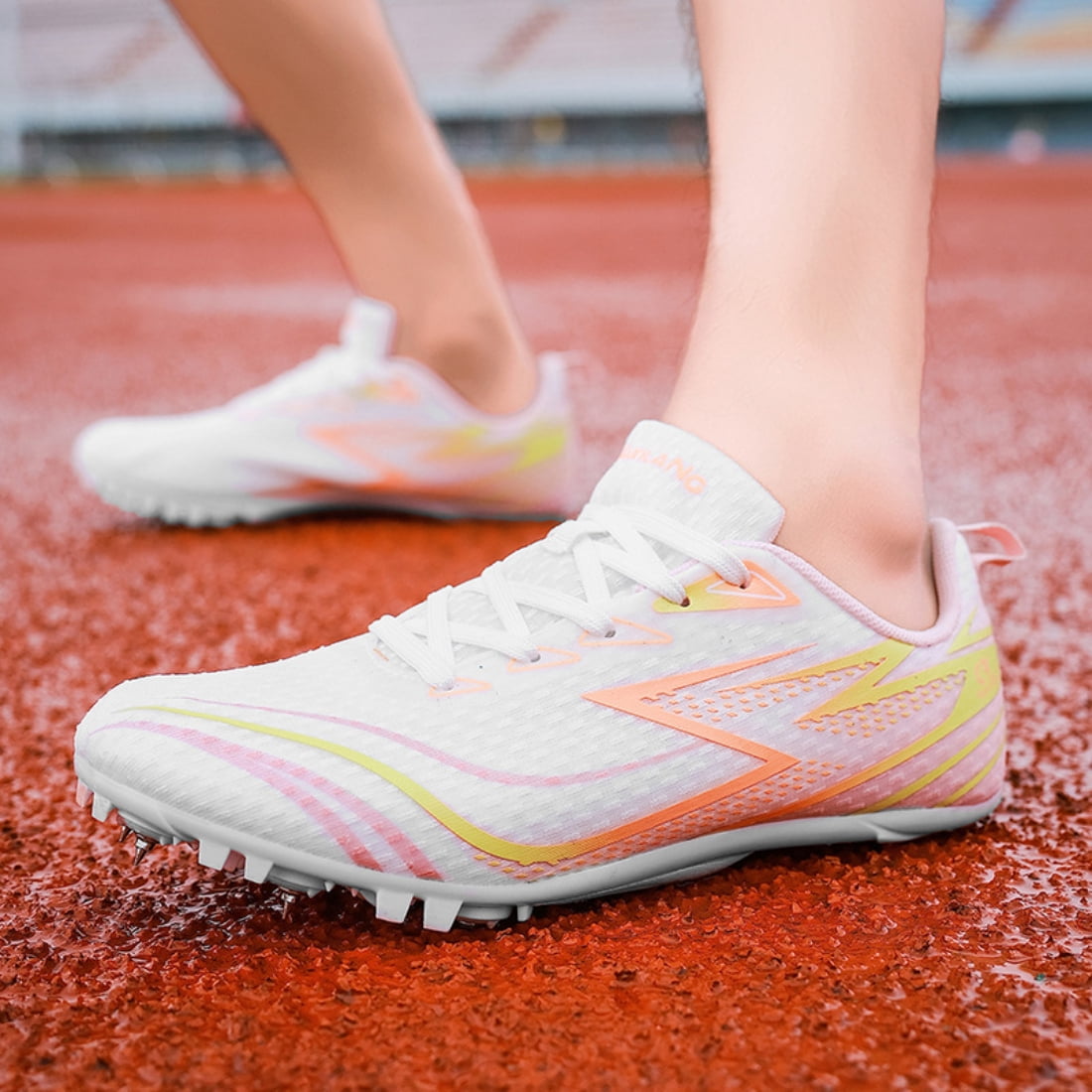 ChiVerve Track and Field Shoes for Men Women 8 Spikes Boys and Girls Kids Running Racing Shoes