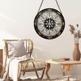 thumbnail image 4 of Stained Glass Window Hanging, Black and White Gold Boho Pattern Suncatcher for Doors Window Home Abstract Flower Sun Catchers Decor Mother's Day Birthday Gifts for Women, Men Mom 15 in, 4 of 6