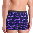 thumbnail image 4 of Men's Boxer Briefs, Dragonfly Dark Purple Soft Comfy Mens Underwear Boxer Briefs Breathable With Widen Waist, 4 of 7