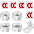thumbnail image 3 of 5 Pcs Gas Stove Knob Covers with Strong Adhesive Heat Resistant Gas Knob Protection Cover Large  Stove Knob Safety Covers Transparent Gas Knob Protection Cover, 3 of 5