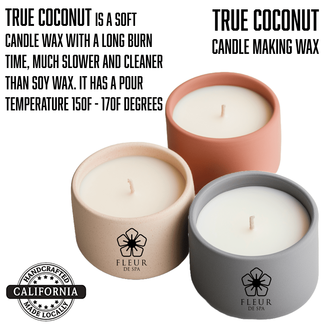 Fleur De Spa True Coconut - Candle Making Wax - All natural coconut blend made in USA