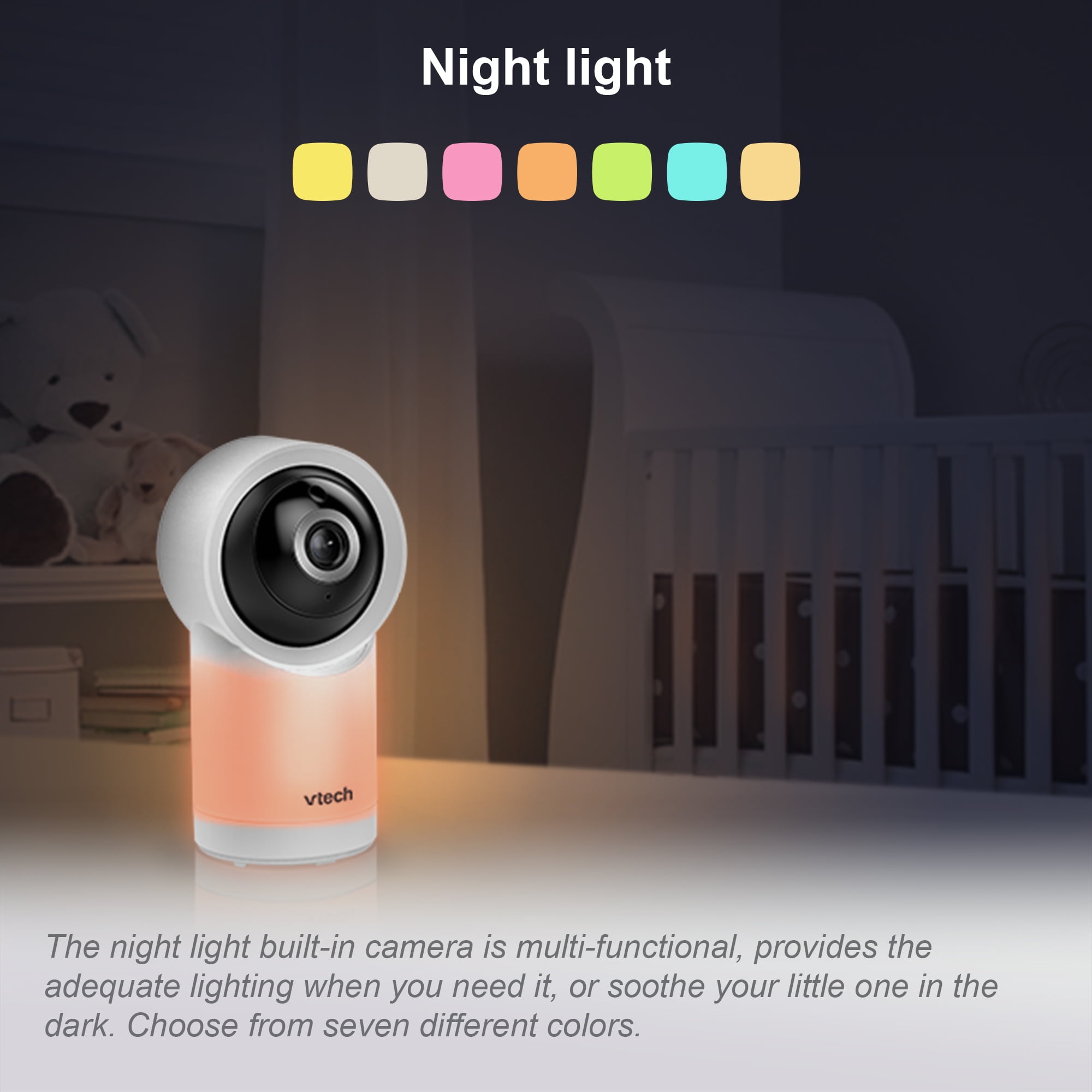 VTech RM5866HD Smart Wi-Fi Baby Monitor with 5″ Screen, 1080p HD, 360° Pan & Tilt
