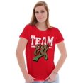 thumbnail image 3 of Christmas Team Elf Santa's Helper Womens Slim Fit Graphic Tee Brisco Brands L, 3 of 5
