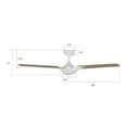 thumbnail image 2 of 56" 3 Blade Indoor Smart Ceiling Fan, Dimmable LED Light Kit & Remote, 2 of 8