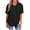 Black Womens Summer Tops Clearance, variant on OSFVNOXV Cotton Linen Shirts for Women,Slim Fit Button Down Blouse,Summer Casual Short Sleeve V-Neck Lightweight Tops