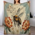 thumbnail image 5 of Super Soft Flannel Fleece Throw Blanket With Bee Themed,Great for Sofas, Couches, Beds, Camping, and Travel, The Whole Room Feels Soft and Cozy 40"x50", 5 of 6
