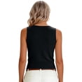 thumbnail image 5 of Lumtrix Women Summer Tank Tops 2026 Basic Sleeveless V Neck Lightweight Knit Sweater Vest Beach Vacation Going Out Shirts Black One Size, 5 of 6