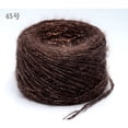 thumbnail image 1 of Nvzi Hilo de lana suave y brillante de 200 g, variedad variada para manualidades, mezcla súper suave y esponjosa para tejer, crochet, color café dorado, 1 of 3