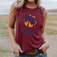 thumbnail image 2 of Penkiiy Womens Tank Tops Beach Graphic Tank Tops Summer Casual Loose Tanks Vest Country Music Hawaiian Vacation Tank Cami L Wine, 2 of 5