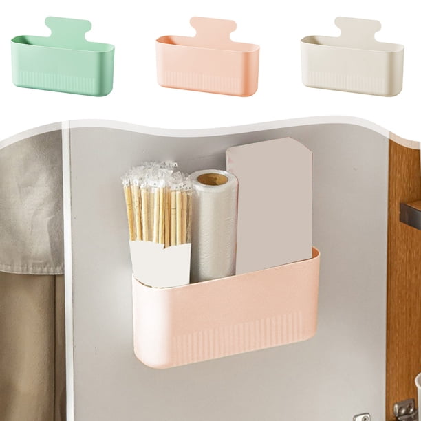 Caja de almacenamiento magnética para frigorífico - Organizador de pared sin taladro con imán potente para cocina, baño y oficina