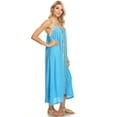 thumbnail image 3 of Summer Womens Casual Sleeveless Embroidered Boho Summer Kaftan Beach Dress, 3 of 7