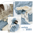 thumbnail image 6 of YMHPRIDE 35" x 157" Cheesecloth Dusty Blue Table Runner, 6 Pack, 6 of 7