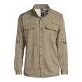 thumbnail image 5 of Burnside Men's and Big Men's Long Sleeve Utility Shirt with Pockets, Sizes M-2XL, 5 of 5