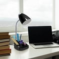 thumbnail image 3 of Homestock Beachy Beauty Compartmental Desk Lamp With Phone/Tablet Stand, Bendable Gooseneck, Black, 3 of 5