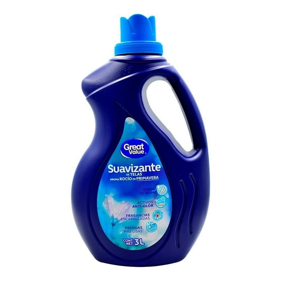 Suavizante de telas Great Value rocío de primavera 3 l