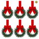 thumbnail image 3 of 1/4 Piezas Pequeña Corona Navidad 11 8 Pulgadas Gabinete Mini (terciopelo) Rojo, 3 of 9