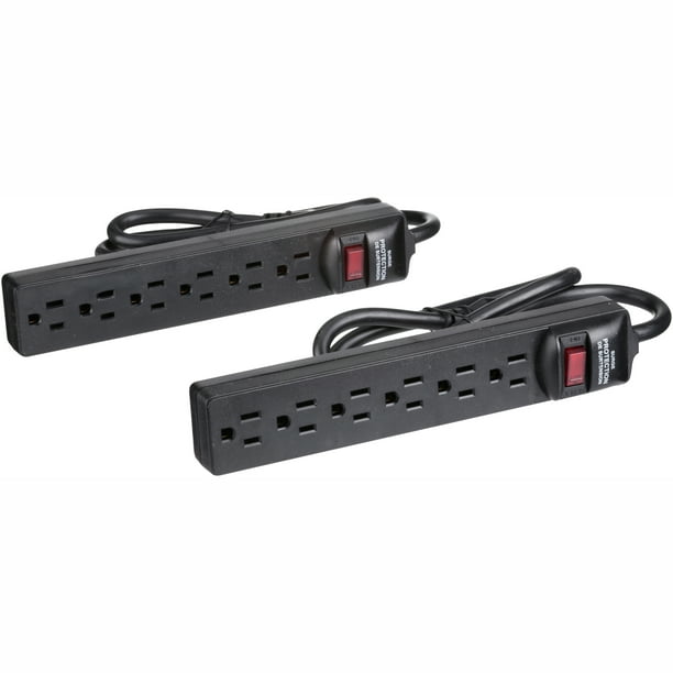 Hyper Tough, 6Outlet Surge Protector 2 Ct Pack