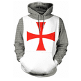 thumbnail image 1 of Sudadera con capucha de los caballeros templarios para hombre, chaqueta cruzada Medieval, suéter con estampado 3D completo, chándal de Carnaval, 1 of 4