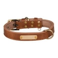 thumbnail image 3 of Collar personalizable con nombre y número de teléfono grabados para perros, gatos y conejos. Resistente a la intemperie y a los arañazos, y con hebill Marrón XL, 3 of 10