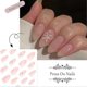 thumbnail image 2 of 24pcs Short False Nails - Pink French False Nails Press-On Nails - Full Coverage False Nails White Almond Stick-On Nails - French False Nails Stick-On, 2 of 3