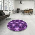 thumbnail image 3 of Ahgly Company Indoor Square Patterned Tyrian Purple Area Rugs, 4' Square, 3 of 6