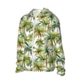 thumbnail image 2 of Pofeuu Green Hawaii Palms Print Sun Protection Outdoor Lightweight Full Zip UV Cooling Hoodie Long Sleeve Summer Clothing for Outdoor Hiking-Large, 2 of 5
