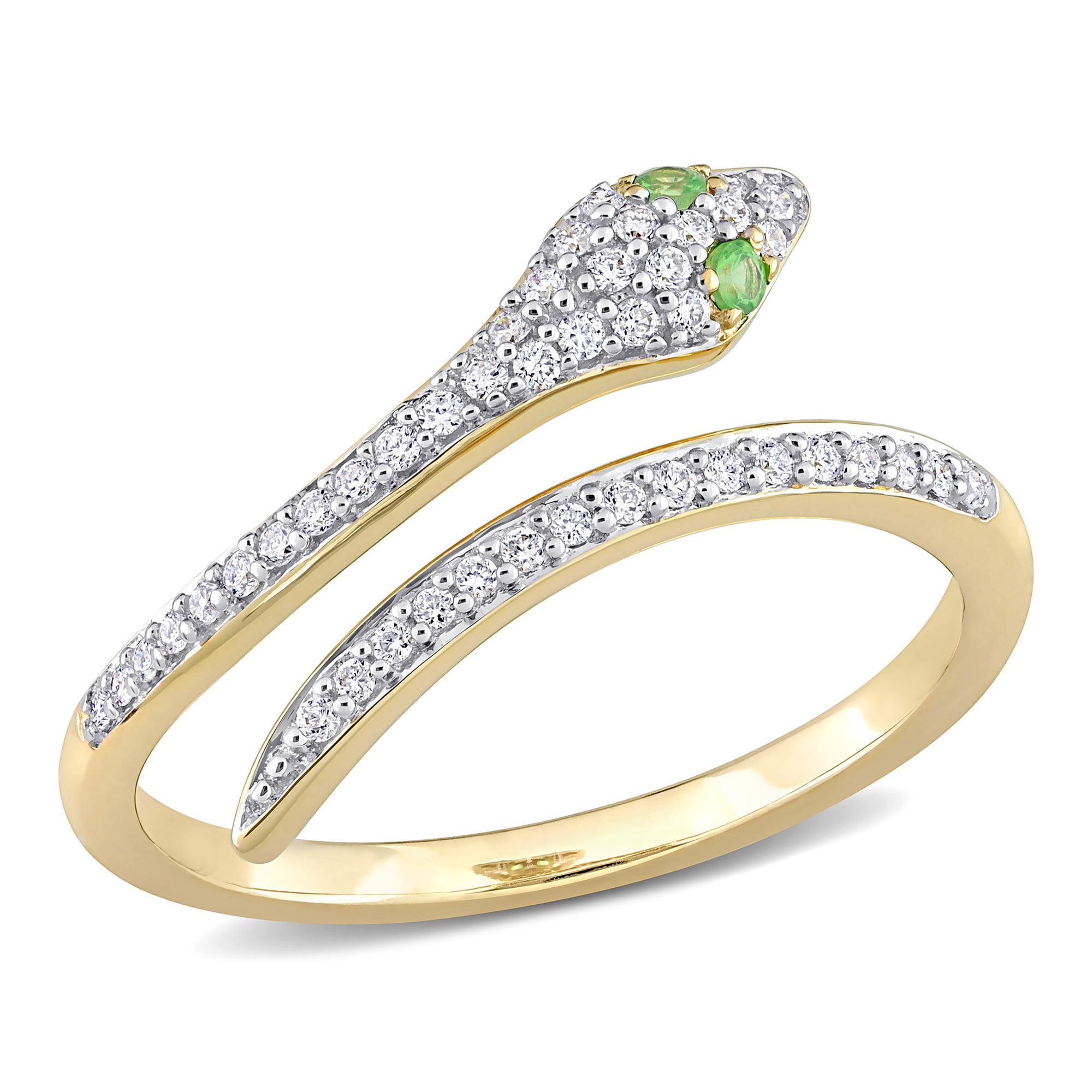 Everly Women's Tsavorite 10k Yellow Gold Ring