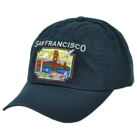 San Francisco California Cali Golden State City USA Navy Blue Relaxed Hat