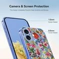 thumbnail image 5 of Compatible with iPhone 17 Case Clear with Flower Design, Cute Soft Silicone TPU Floral Aesthetic Women Girls Transparent Protective Shockproof Anti-Scratch Anti-Yellow Phone Cover, D, 5 of 9