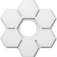 thumbnail image 1 of Ekena Millwork CMP14DY-04000 14 in. OD x 4 in. ID Square Daisy Architectural Grade PVC Contemporary Ceiling Medallion, 1 of 1