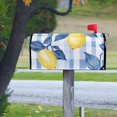 thumbnail image 4 of Yayeee Mailbox Cover Magnetic Standard Size Post Box Cover Wrap Decor, Light Blue Lemon, 4 of 9