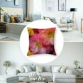 thumbnail image 5 of Creowell Throw Pillow Cover 2pcs - Begonia Flower Red Yellow Traffic Light Plant White, 5 of 7