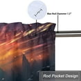 thumbnail image 5 of Wolf Printed Window Curtains Valances for Kitchen Colorful Galaxy Mountain Forest Wildlife Animals Howling Rod Pocket Valances for Bedroom Living Room Dining Room 54 by 18 in, 1 Panel, 5 of 6