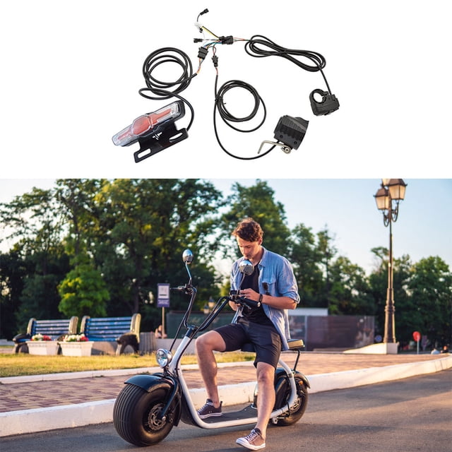 VONKY Taillight Set Scooter Supplies Bike Headlight Multifunctional Handily Install Professional Brake Lamp Compact Size Front Horn