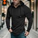 thumbnail image 1 of MHFRRA Sudadera con Capucha, Cálida y Cómoda, Informal, de Manga Larga, para Exteriores, Deportiva, Suave y Acogedora, para Invierno Negro, 1 of 3