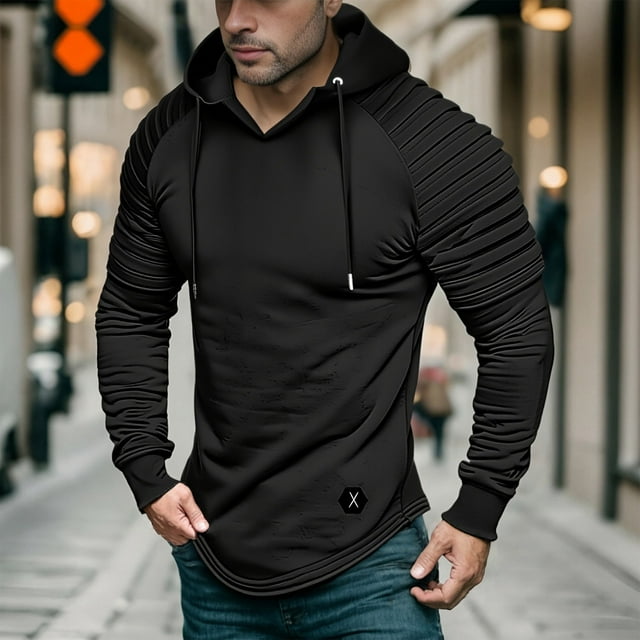MHFRRA Sudadera con Capucha, Cálida y Cómoda, Informal, de Manga Larga, para Exteriores, Deportiva, Suave y Acogedora, para Invierno Negro