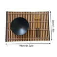 thumbnail image 6 of Deyuer Bamboo Woven Placemat Retangle Shape Thickened Heat-Resistant Oil-Resistant Non-Slip Parties Weddings Banquets Table Decoration Dining Kitchen Mat,F, 6 of 8
