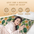 thumbnail image 4 of Gaeub Pineapples Palm Leaves Printed Long Body Pillowcase Envelope Closure 1 Pack Wrinkle for Night Sweats - 20x54 in, 4 of 8