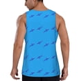 thumbnail image 3 of Easygdp Party Shark Cute Men's Tank Top, Sleeveless Muscle T Shirts, Breathable, Quick-Dry, Loose for Gym, Running, Fitness - XX-Large, 3 of 9