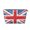 Silver, variant on Union Jack Flag Travel Handbag Leather Purse Organizer Tidy Bag Purse Toiletry Clutch For Women