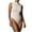 White, variant on Odeerbi Tummy Control Shapewear Bodysuit for Women Short Sleeve Sexy Versatile Solid Color 2025 Fashion Tight Fitting Cutout Jumpsuit White