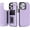 PURPLE, variant on HCTian for iPhone 15 Luxury Leather Wallet Card Phone Case Flip Stand Cover
