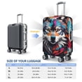 thumbnail image 5 of Picia Tie-Dye Wolf Head Luggage Protector Cover Thicken Suitcase Protector Cover Fit 18-32 Inch Luggage-Medium, 5 of 9