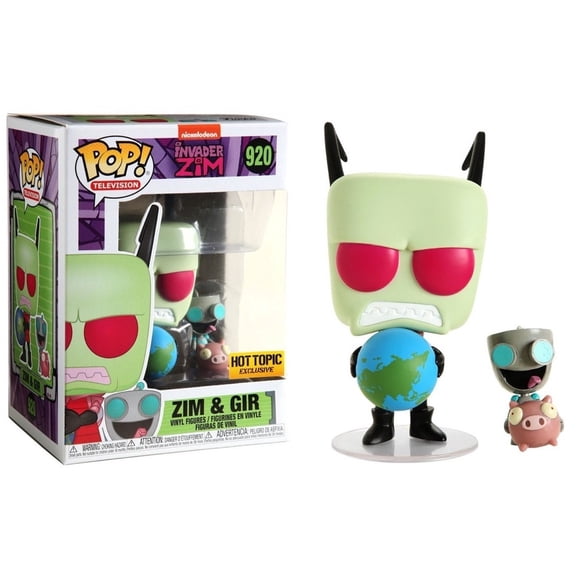 Pop! Television Invader Zim Vinyl Figure Zim & Gir #920 Hot Topic Exclusive