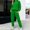Green, variant on Fall Outfits For Women 2 Piece Set Long Sleeve Crew Neck Sweatshirts & Drawstring Jogger Pants Casual Daily Outfit Sets Green#1 L
