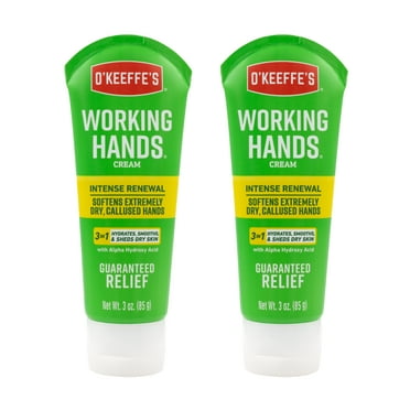O'Keeffe's Working Hands Intense Renewal Hand Cream, 3 oz Tube (Pack of 2) - Softens and Smooths Extremely Callused, Dry Hands