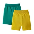 thumbnail image 5 of LittleSpring 2 Pack Boys Shorts 3T Cotton Shorts for Toddler Boy Athletic Shorts Green Royal Blue Sport Shorts, 5 of 6
