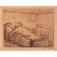 thumbnail image 2 of Jules Bastien-Lepage 24x20 Black Ornate Framed Double Matted Museum Art Print Titled: Gambetta on Her Deathbed. (1882), 2 of 5
