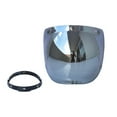 thumbnail image 2 of OWSOO Motorcycle - -Scratch Helmets Lens Retro Bubble Visor Wind Shield Lens Universal for Standard 3-Snap Open Face Helmets, 2 of 7